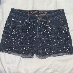 Sequins shorts.